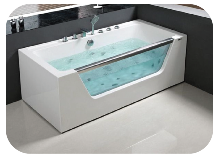 Brizzio PS-428 Luxury Rectangular Multi-Jet Jacuzzi Whirlpool Baths ...